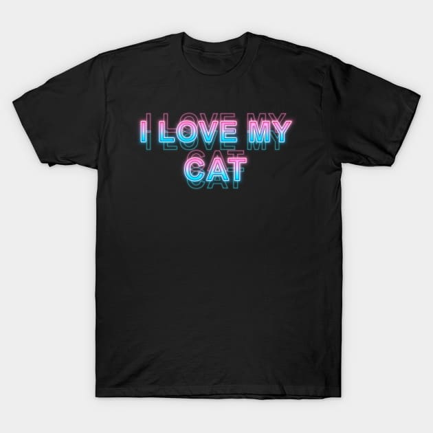 I love my cat T-Shirt by Sanzida Design